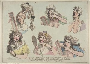 Six Stages Of Mending A Face, Dedicated With Respect To The Right Hon-ble. Lady Archer — Thomas Rowlandson