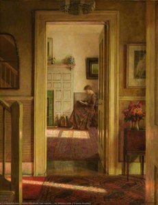 An Interior with a Woman Reading