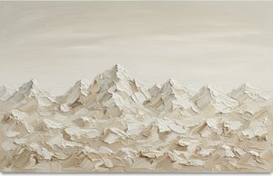 Monolithic Silence: A Sculptural Study Of Timeless Peaks And Ethereal Cream Horizons — David Moreau