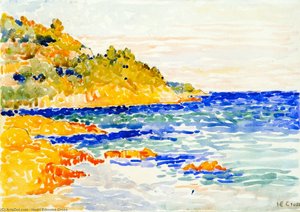 Red Rocks At Le Trayes — Henri Edmond Cross, Impressionism
