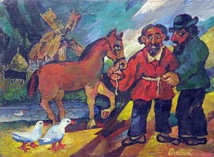 Gypsies With Horse — David Davidovich Burliuk