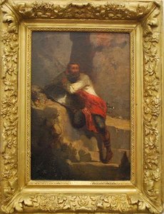 Guerrier Accoudé Sur Son Bouclier — Guignet Jean Adrien