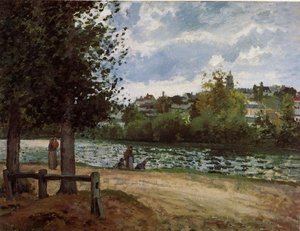 Los Bancos Del Oise Cerca De Pontoise — Camille Pissarro