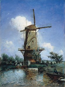 Windmill Near Delft — Johan Barthold Jongkind, Romanticism