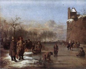 Amusement On The Ice — Adrijen Van De Velde