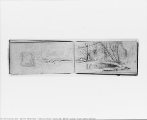 Stony Clove, June 26, 1870 (recto, From Sketchbook) — Jervis Mcentee
