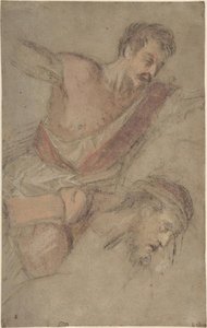 Studies For A Scourging Soldier And The Head Of Christ — Jacopo Bassano (jacopo Da Ponte)