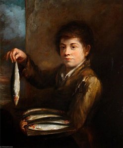 Portrait Of A Boy With A Fish — Robert Mendham