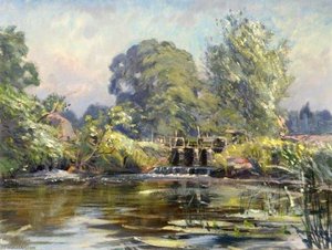 Mill Pond, Wimborne, Dorset — Percival Arthur Wise