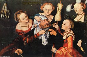 Hercules ^ Onfale, — Lucas Cranach The Elder