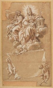 Faith And Justice Enthroned — Carlo Maratta, Baroque