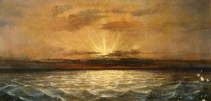 Sunset, West Bay To Portland Isle, Dorset — Charles Ernest White, Realism