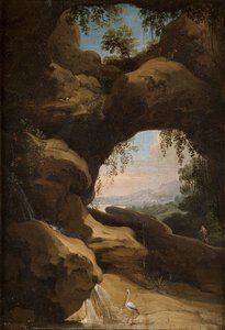 Italian Landscape With A View From A Grotto — Ян Асселийн