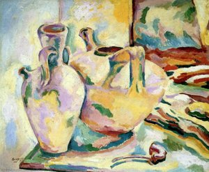 Still Life With Jugs And Pipe — Georges Braque, Cubism