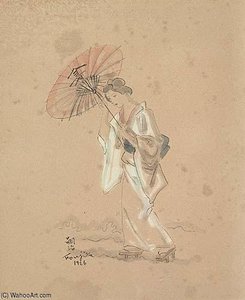 Femme Avec Parasol — Léonard Tsuguharu Foujita