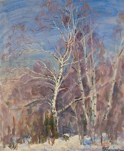 Birches In The Snow — Pyotr Konchalovsky