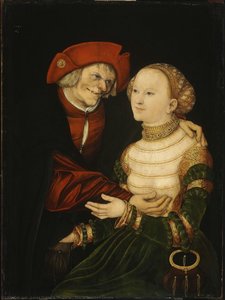 The Ill-matched Couple — Lucas Cranach The Elder, Early Netherlandish Painting