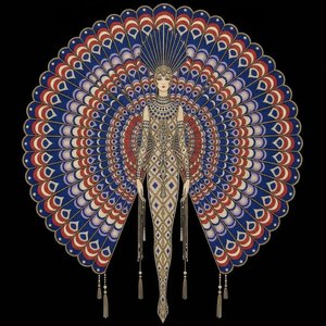 Radial Cobalt Plumage With Gilded Tessellated Motifs — Valentin Laurent De Courcey