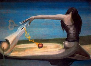 The Red Ball Or Surrealist Composition I — Oscar Dominguez