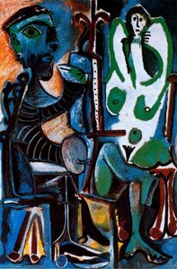 The Painter And His Model 3 — Pablo Picasso, Cubist Fragmented Forms