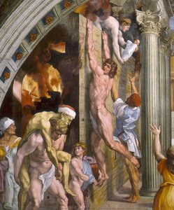 Stanze Vaticane - The Fire In The Borgo (detail) [01] — Raphael, High Renaissance