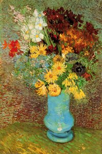 Vase With Daisies And Anemones — Vincent Willem Van Gogh, Post-impressionism