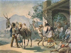 Grape Harvest Celebration — Karl Pavlovich Bryullov, Romanticism