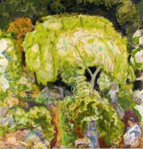 Landscape With Three Figures And Willow — Pierre Bonnard