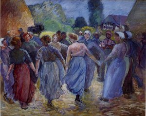 La Ronde — Camille Pissarro, Impressionist Landscape