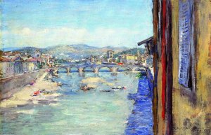 Ponte Alle Grazie, The Arno - Florence — William Merritt Chase