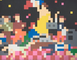 Liberty Lead The Pixel (after E. Delacroix) — Terra Bajraghosa