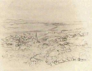 Bird's Eye View Of Saint-remy — Vincent Willem Van Gogh, Post-impressionism