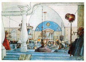 At Church — Carl Larsson