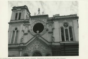 Demolition Of Church Of Our Lady Of Rosary — Unidentified Artist, Harper's Weekly