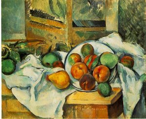 Table, Napkin And Fruit — Paul Cézanne, Post-impressionism