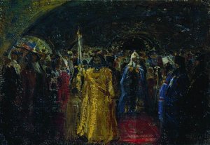 Exit Of Patriarch Hermogenes — Ilya Yefimovich Repin