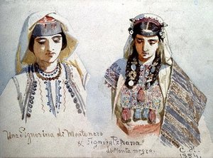 'una Signorina Di Monte Negro And Signora Petrana — Carl Haag
