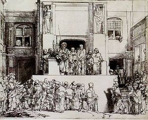 Christ Presented To The People - Oblong Plate, - (165) — Rembrandt Van Rijn, Baroque