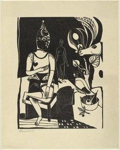 Seated Harlequin (sitzender Harlekin) — Heinrich Campendonk