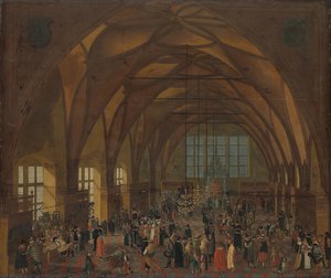 The Interior Of The Vladislav Hall, Prague, Aegidius Sadeler (ii) (copy After), After 1615 — Aegidius Ii Sadeler