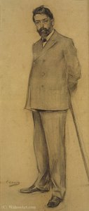 Portrait by Ramon Casas conserved at MNAC in Barcelona