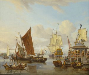Shipping Off Amsterdam — Abraham Storck (sturckenburch)
