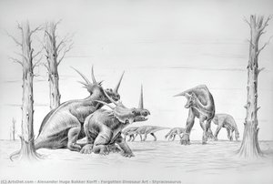Forgotten Dinosaur Art - Styracosaurus