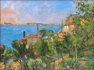 Landscape, Study After Nature (also Known As The Seat At L'estaque) — Paul Cézanne