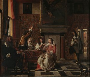 Merry Company — Pieter De Hooch, Dutch Golden Age