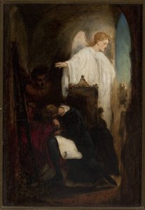 Struggle With Satan — Grottger Artur (1837-1867)