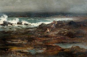 A Stormy Day, Stonehaven, Aberdeenshire — John Muirhead