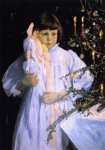 The Christmas Tree — Julian Alden Weir