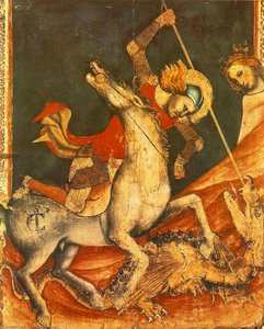 St George 's Battle With The Dragon — Vitale Da Bologna, Gothic