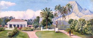 Kawi From The Controller's House, Batoe, Java — Marianne North